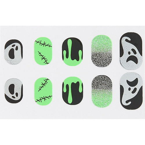 Nav Item for Ghosts & Green Goo Nail Wraps for Kids, 10ct Image #1