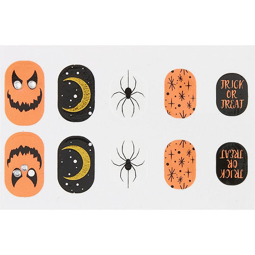 Nav Item for Night of Pumpkins Halloween Nail Wraps for Kids, 10ct Image #1