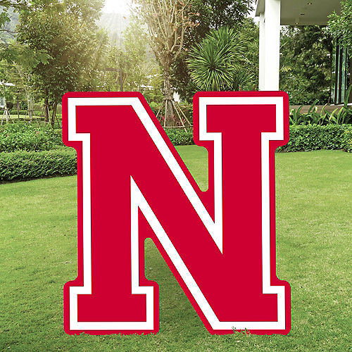 Red Collegiate Letter (N) Corrugated Plastic Yard Sign, 30in Image #1