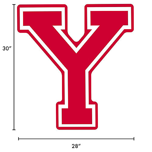 Nav Item for Red Collegiate Letter (Y) Corrugated Plastic Yard Sign, 30in Image #2