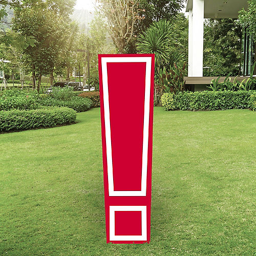 Nav Item for Red Collegiate Exclamation Point Corrugated Plastic Yard Sign, 30in Image #1