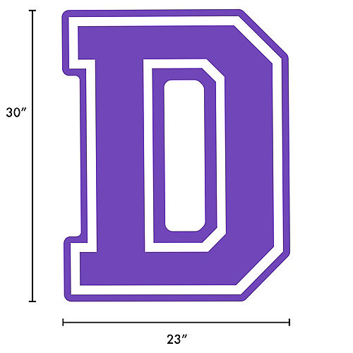 Nav Item for Purple Collegiate Letter (D) Corrugated Plastic Yard Sign, 30in Image #2