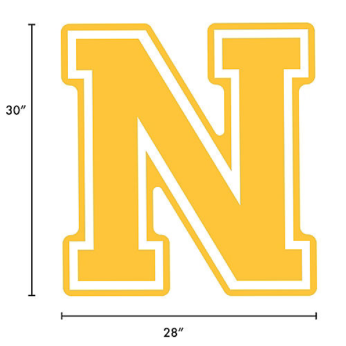 Nav Item for Yellow Collegiate Letter (N) Corrugated Plastic Yard Sign, 30in Image #2