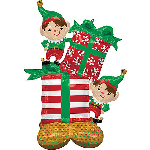 AirLoonz Christmas Elves Foil Balloon, 53in Image #1
