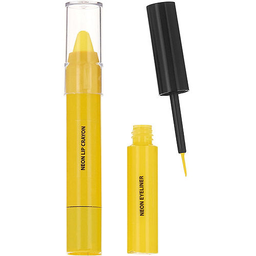 Nav Item for Neon Yellow Lip Gloss & Eyeliner Makeup Set - Iridescent Glam Image #1