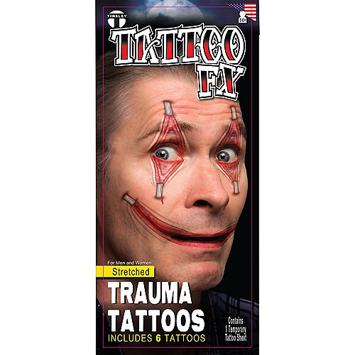 Stretched Trauma Temporary Tattoos, 6ct - Tinsley Transfers Image #1