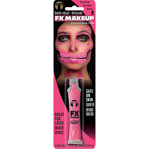 Hot Pink Day-Glo Color FX Makeup Face & Body Paint, 0.17oz - Tinsley Transfers Image #1