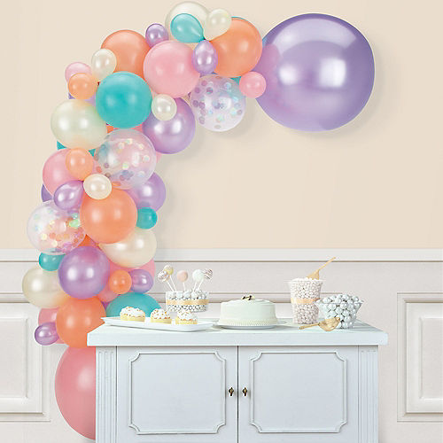 Nav Item for Air-Filled Sorbet Balloon Garland Kit - Orange, Pink, Purple, Turquoise & Yellow Image #1