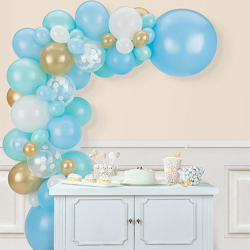 Nav Item for Air-Filled Pastel Blue Balloon Garland Kit Image #1