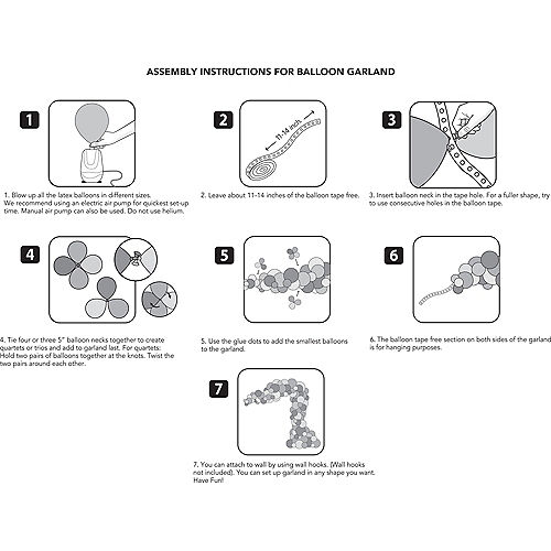 Nav Item for Air-Filled Aqua Balloon Garland Kit Image #3