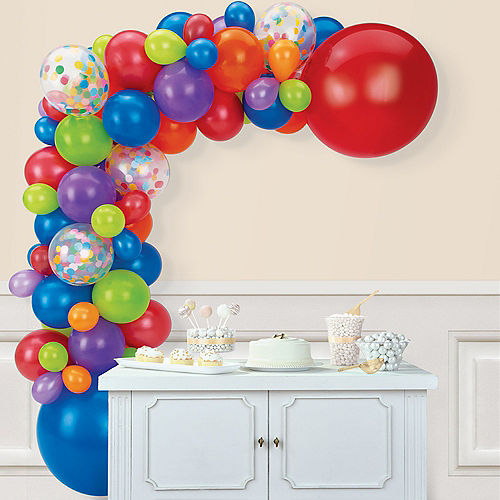 Air-Filled Rainbow Balloon Garland Kit Image #1
