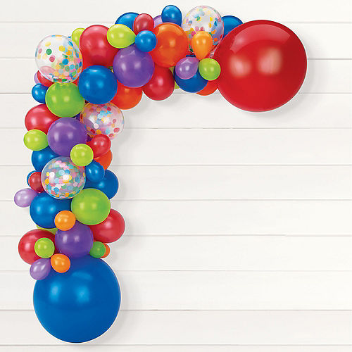 Nav Item for Air-Filled Rainbow Balloon Garland Kit Image #2