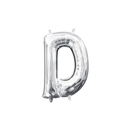 DIY Air-Filled Silver & Blue Number 1 Dad Balloon Phrase Banner Kit, 13in Letters, 10pc Image #4