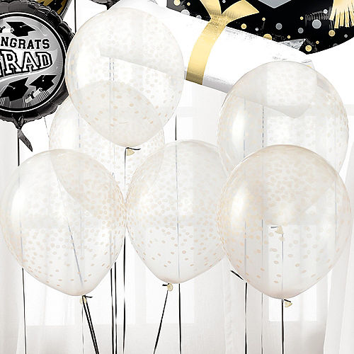 Nav Item for DIY Black, Silver & Gold Graduation Balloon Room Decorating Kit, 20pc Image #5