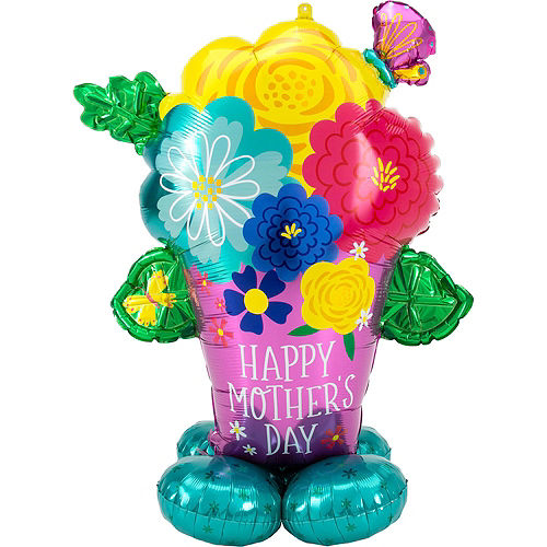 AirLoonz Pretty Flowerpot Mother's Day Balloon Kit, 4pc Image #2