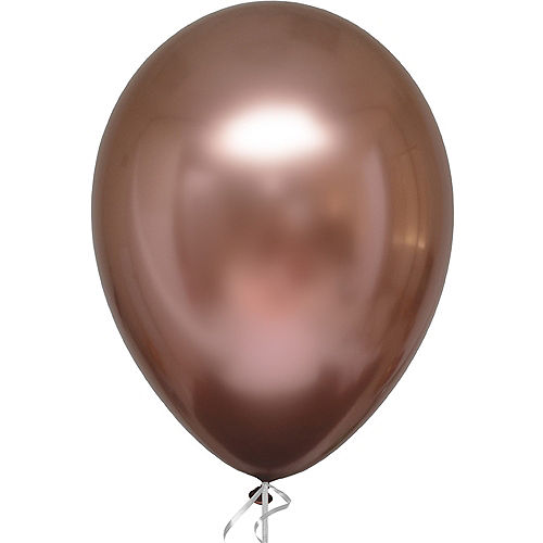 Rose Copper Metallic Chrome Satin Luxe Latex Balloon, 12in, 1ct Image #1