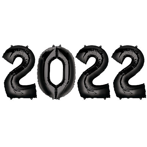 Nav Item for Black 2022 Balloon Phrase, 34in, 4pc Image #1