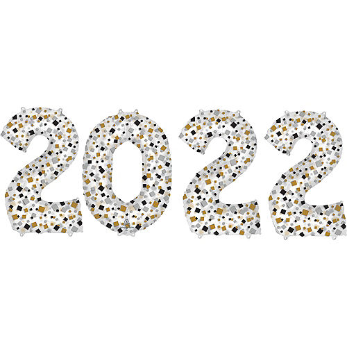 Nav Item for NYE Confetti 2022 Balloon Phrase, 34in, 4pc Image #1