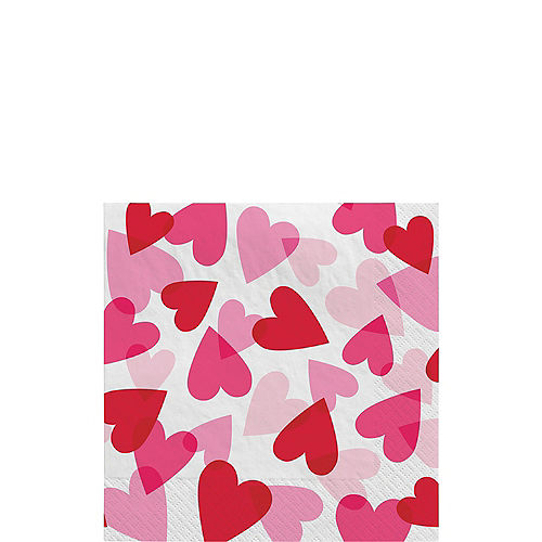 Heart Party Paper Lunch Napkins, 6.5in, 40ct Image #1