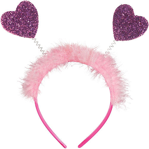 Pink Glitter Heart Valentine's Day Head Bopper Image #1