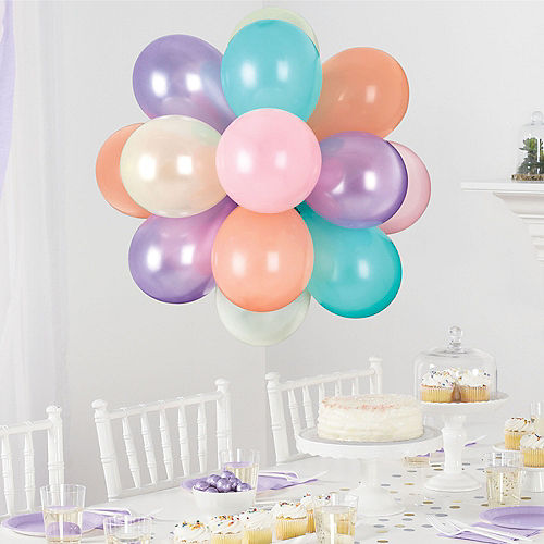 Air-Filled Sorbet Latex Balloon Chandelier Kit, 16in x 13.5in Image #1