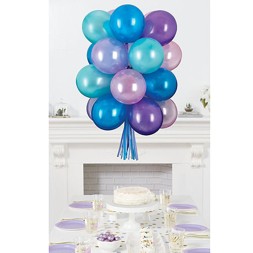 Nav Item for Air-Filled Cosmic Pearl Latex Balloon Chandelier Kit, 15in x 21in Image #1