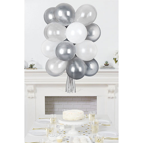 Nav Item for Air-Filled Platinum Latex Balloon Chandelier Kit, 15in x 21in Image #1