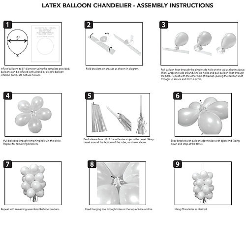 Nav Item for Air-Filled Rose Gold Latex Balloon Chandelier Kit, 15in x 21in Image #3