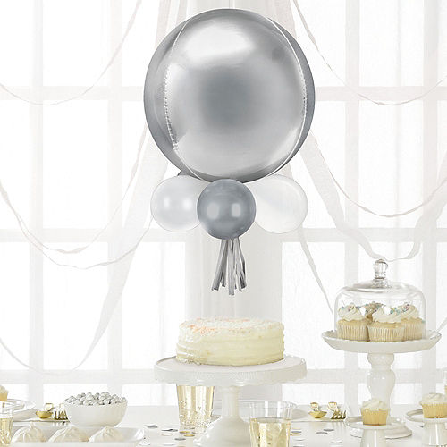 Nav Item for Air-Filled Platinum Orbz Foil & Latex Balloon Chandelier Kit, 16in x 26in Image #1