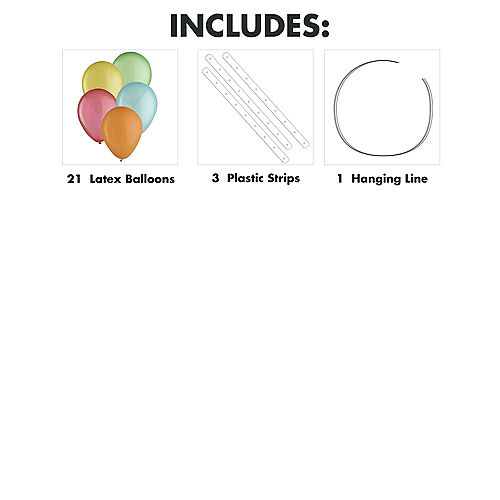 Nav Item for Air-Filled Modern Rainbow Latex Balloon Chandelier Sphere Kit, 16in x 13.5in Image #2