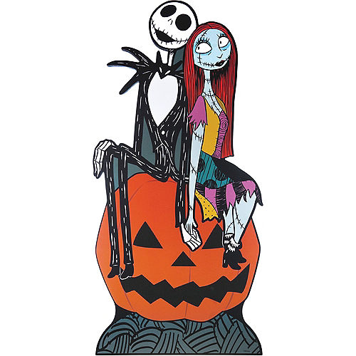 Jack & Sally on Jack-o'-Lantern MDF Sign, 30in - Disney The Nightmare Before Christmas Image #1