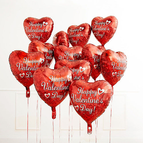 3D Love You Happy Valentine's Day Heart Foil Balloon Bouquet, 7pc Image #4