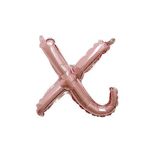 Nav Item for Rose Gold XOXO Cursive Balloon Phrase, 13in Image #3