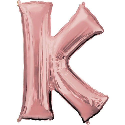 Rose Gold Kiss Balloon Phrase, 34in Letters Image #2