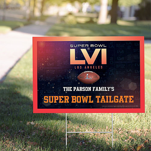 Nav Item for Custom Super Bowl LVI Plastic Yard Sign, 22in x 15in Image #1