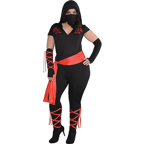 Nav Item for Adult Ninja Couples Costumes Plus Size Image #2