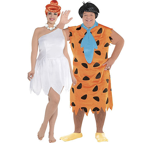 Nav Item for Adult Wilma & Fred Couples Costumes Plus Size - The Flintstones Image #1