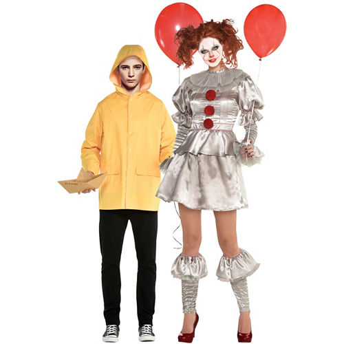 Nav Item for Adult Pennywise & Georgie Couples Costumes - It Image #1