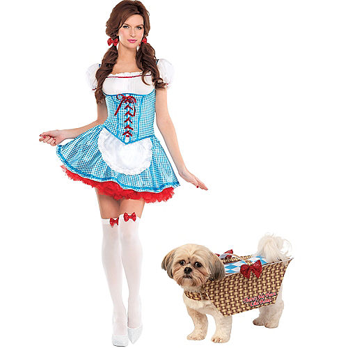 Nav Item for Adult Dorothy & Toto in Basket Doggy & Me Costumes - The Wizard of Oz Image #1