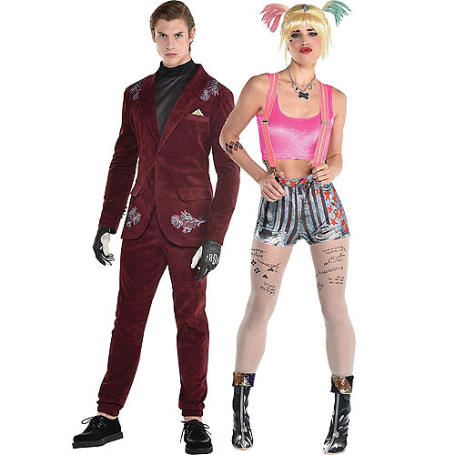 Harley Quinn & Black Mask Couples Costumes for Adults - Birds of Prey Image #1
