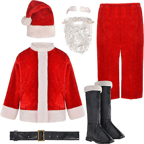 Adult Plush Red Santa Suit Image #2