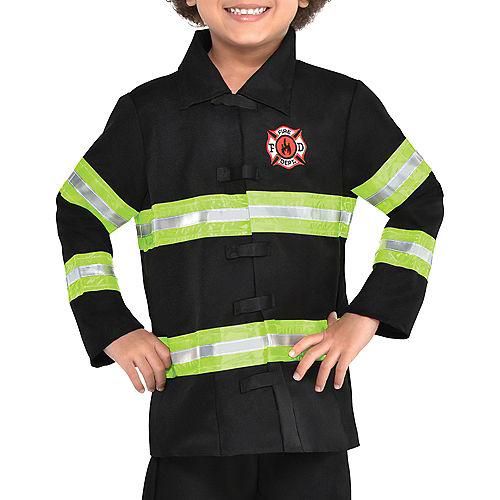 Nav Item for Boys Reflective Firefighter Costume Image #3