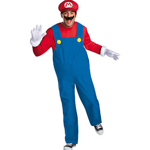 Adult Mario Costume Plus Size Premium - Super Mario Brothers Image #1