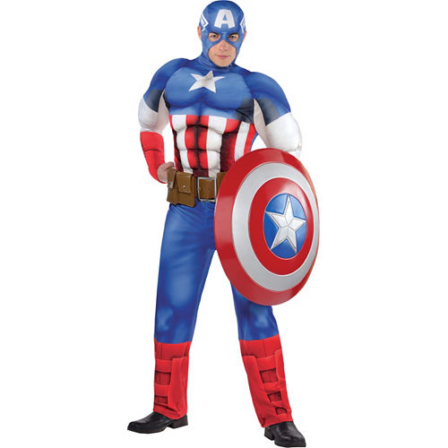 Nav Item for Adult Captain America Muscle Costume Classic Image #1