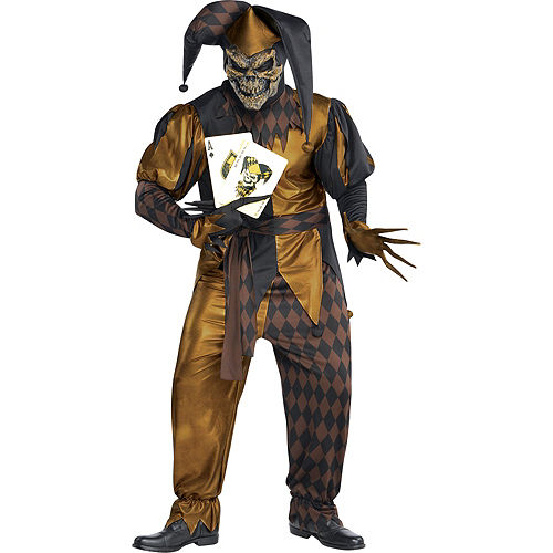 Nav Item for Adult Joker's Wild Skeleton Costume Plus Size Image #1