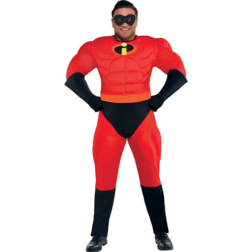 Nav Item for Mens Mr. Incredible Muscle Costume Plus Size - The Incredibles Image #1