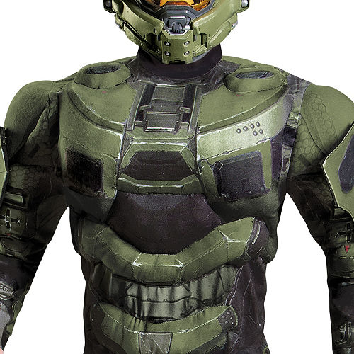 Adult Master Chief Muscle Costume Deluxe Halo Party City