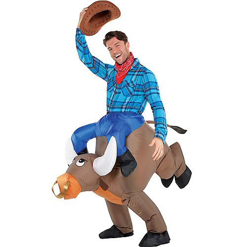Nav Item for Adult Inflatable Bull Ride On Costume Image #1
