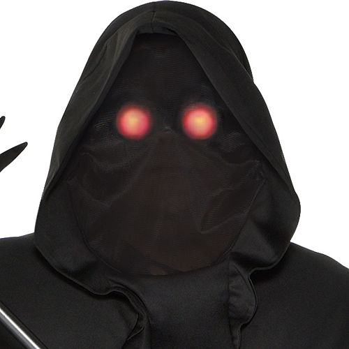 Nav Item for Mens Light-Up Glaring Grim Reaper Costume Plus Size Image #2
