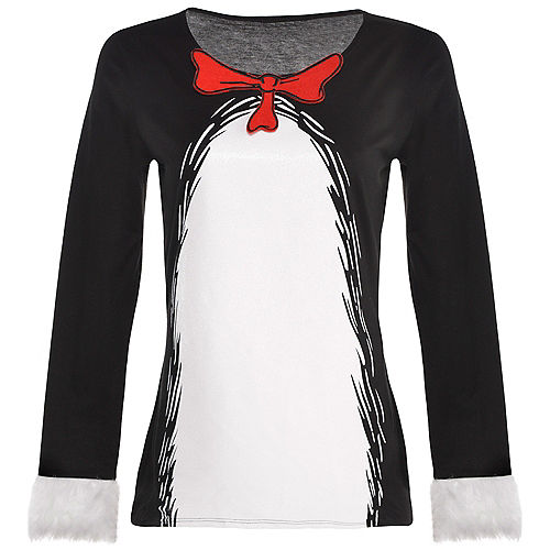 Nav Item for Adult Cat in the Hat Long-Sleeve Costume - Dr. Seuss Image #2